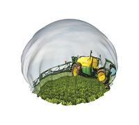 Tractor Farm Print Bonnet de douche pour femmes Bonnets de douche réutilisables en tissu à double couche Bonnets de cheveux pour filles