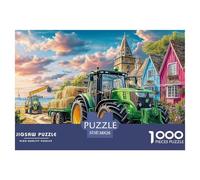 Tractor Hauling HayUltimate Challenge Puzzle pour Adultes Scène de Ferme Rurale Style Conquérir Les 1000 pièces (avancé) Impossible, Dur et Difficile Puzzle éducatif - Ceci est