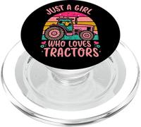 Tractor Lover Vintage Just A Girl Who Loves Tractors Cadeaux PopSockets PopGrip pour MagSafe