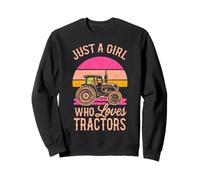 Tractor Lover Vintage Just A Girl Who Loves Tractors Cadeaux Sweatshirt