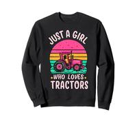 Tractor Lover Vintage Just A Girl Who Loves Tractors Cadeaux Sweatshirt