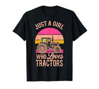 Tractor Lover Vintage Just A Girl Who Loves Tractors Cadeaux T-Shirt