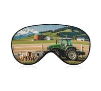 Tractor Milk Farm Masque de sommeil occultant en tissu ventilé réglable, sans pression, doux pour la peau, pour homme et femme