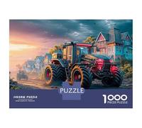 Tractor on Dirt Road 1000 Pièces Carton Premium Lot de Puzzles Rural Fantasy Style Anti-Stress Jeu Créatif Puzzles As Birthday Gifts 70x50cm/1000pcs