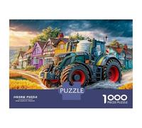 Tractor on Muddy Road 1000 Pièces Carton Premium Lot de Puzzles Rural Village Scene Art Stimulant Et Éducatif Jeu Familial Puzzles As Birthday Gifts 52x38cm/1000pcs