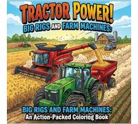 Tractor Power! Big Rigs and Farm Machines Coloring Book: An Action-Packed Coloring Book for Boys and Kids Ages 5-12