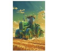 Tractor Puzzles en Bois 1000 Pièces pour Adultes, Poster Jigsaw Puzzle, Design Unique Jouet Éducatif pour Adolescents Et Enffourmis Idée Cadeau （78×53cm）