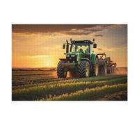 Tractor Sunset Farm Scene Puzzles pour Adultes Jeux Relaxants Défi Difficile Cadeaux De Noël Et d'anniversaire 75x50cm/1000pcs