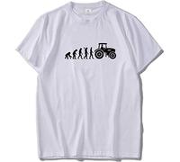 Tractor T Shirt Men Funny Theory of Evolution Clothes Farm Work Camiseta 100% Cotton Hipster Tee Creative Leisure T-Shirt