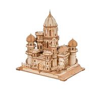 TRACYE Château Boîte à Musique Puzzle en Bois 3D,Bricolage Maquette Construire Casse Têtes,Ensemble de Construction Mécanique à Assembleur