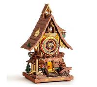TRACYE Horloge à Coucou Puzzle en Bois 3D,DIY Assemblage Modèle Artisanat Kit,Jouet Éducatif,pour Cadeaux d'anniversaire Noël