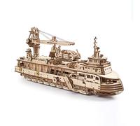 TRACYE Navire de Recherche Puzzle 3D en Bois,Maquette Bateau Сonstruction Mecanique,Kit de Construction Assemblé Casse Tete,Bureau Jouet Cadeau Drôle