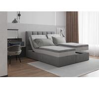 TRADA Palma Lit boxspring électrique avec sommier à lattes et matelas 160x200 Gris