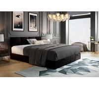 TRADA Royal Lit Boxspring 160x200 avec sommier Bonell H3 avec topper Noir
