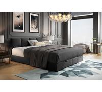 TRADA Royal Lit Boxspring 180x200 avec sommier Bonell H3 avec topper Gris foncé