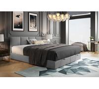 TRADA Royal Lit Boxspring 200x200 avec sommier Bonell H3 avec topper Gris