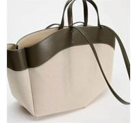 Trade Fashion Beautiful Canvas Satchels Bag Mommy Large Capacity Commuter Hand Bill Shoulder Casual Tote Package(Green 1)