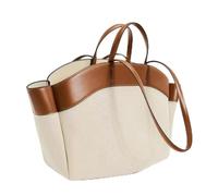 Trade Fashion Beautiful Canvas Satchels Bag Mommy Large Capacity Commuter Hand Bill Shoulder Casual Tote Package(Brown)