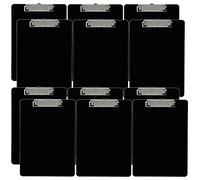 Trade Quest Lot de 12 Porte Note Porte-blocs en Plastique Opaque, Taille Lettre, à Profil Bas (Noir)