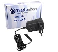 Trade-Shop 6V 0,6A Adaptateur secteur/Cordon de charge compatible avec Braun Series 1 40, 130, 140, 150, 130s-1, 150S-1 (type 5685), 815 (type 5683) rasoirs