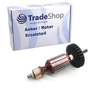 Trade-Shop Ancre rotor moteur de rechange avec ventilateur, compatible avec Makita HR2460 HR2470, marteau perforateur remplace 515289-2