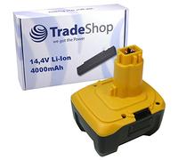 Trade-Shop Batterie Li-ion 14,4 V / 4000 mAh / 58 Wh compatible avec Dewalt DE9140, DE9140-XJ, DE9141, DC733, DC733C2, DC737, DC737KL, DC757, DC757KA