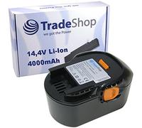 Trade-Shop Batterie Li-ion de qualité supérieure 14,4 V / 4000 mAh remplace AEG 4932399700 4932399701 4932352656 4932352657 4932430167 B1430R L1414 L1414R L14155 L143. 0