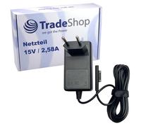 Trade-Shop Bloc d'alimentation 15 V 2,58 A compatible avec Microsoft Surface Pro 4 i5 i7 Pro 2017 Pro 5 m37Y30 A1800 / câble d'alimentation extra long