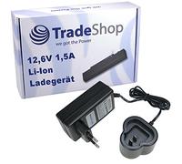 Trade-Shop Bloc d'alimentation, chargeur, câble de charge, 12,6 V 1,5 A, Li-Ion, compatible avec Mafell PowerTank 10M22, 10M43