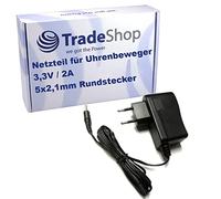 Trade-Shop Bloc d'alimentation/chargeur/câble de charge - Fiche ronde - 5 mm x 2,1 mm - Compatible avec Beko Piano Silk Serie, Crystal Serie, Cool Carbon Expert 1 remontoir de montre