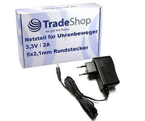 Trade-Shop Bloc d'alimentation/chargeur/câble de charge - Fiche ronde - 5 mm x 2,1 mm - Compatible avec Beko Piano Silk Serie, Crystal Serie, Cool Carbon Expert 1 remontoir de montre