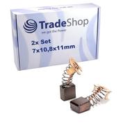 Trade-Shop Bronze Lot de 2 charbons moteur 7 x 10,8 x 11 mm compatibles avec Makita DHR264 DHS710 DUC250 DUC302 DUH551 remplace CB-442, 194928-3
