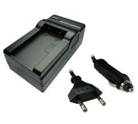 Trade-Shop Chargeur de batterie avec câble de voiture compatible avec Nikon D3100, D3200, D5100, P7000, P7100, P7700 Remplace EN-EL14