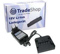 Trade-Shop Chargeur de batterie, bloc d'alimentation, câble de charge, 18 V, compatible avec Mafell HT Powerfeile K 55 18M BL PURE (T-MAX) K 65 18M bl PURE (T-MAX)
