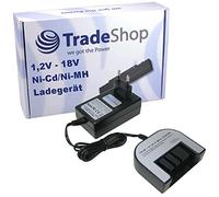 Trade-Shop Chargeur de batterie universel (1,2 V-18 V) compatible avec Black & Decker HPB14 HPB14-CA A18-XJ A18E A18E-XJ B8317 BD1834L BPT1049 HPB18-OPE2