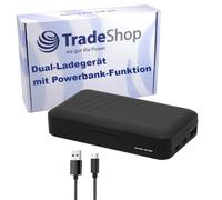 Trade-Shop Chargeur LED double USB-C USB-A avec fonction batterie externe compatible avec Sony ILCE-7/B, ILCE-7K/B, ILCE-7R/B Kamer