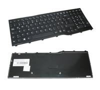 Trade-Shop Clavier d'ordinateur portable avec cadre de rechange compatible avec Fujitsu-Siemens Lifebook A514 A544 CP611954-01 (clavier allemand QWERTZ)