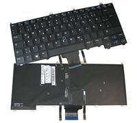 Trade-Shop Clavier QWERTZ allemand d'origine compatible avec Dell Latitude E7240 E7420 E7440 14 7000 12 7000 / avec rétroéclairage et point de suivi