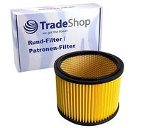 Trade-Shop Filtre à air plissé rond de rechange pour Einhell 2351110 compatible avec Parkside PNTS 1500 B2 PNTS 1500 B3 PNTS 1500 C4 PNTS 1500 D5