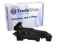Trade-Shop Interrupteur électronique de rechange 4 broches avec filtre anti-parasitage compatible avec meuleuse d'angle Makita comme GA7020 GA7030 GA7050 GA9020 GA9050