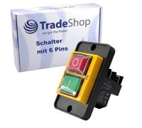 Trade-Shop Interrupteur marche/arrêt DKLD DZ-6-4 16 A 250 V IP55 6 broches pour machines-outils, perceuses, scies, ponceuses