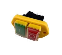 Trade-Shop Interrupteur marche/arrêt/interrupteur principal/interrupteur d'appareil/bouton YH02-A 16 A 250 V avec 4 contacts de connexion pour machines stationnaires telles que les scies circulaires