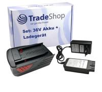 Trade-Shop Kit 2 en 1 : batterie Li-ion 36 V/6000 mAh + chargeur avec bloc d'alimentation compatible avec Hilti B36, B36V, B36/2.6, B36/3.0, B36/3.3, B36/3.9, B36/5.2