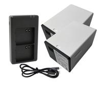 Trade-Shop Kit 3 en 1 : 2 batteries pour appareil photo (14000 mAh) + chargeur double compatible avec Arlo A7a A-7a A14 A-14 308-50019-01 VMA5420-10000S CS-NAR700XL