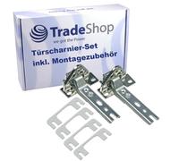 Trade-Shop Kit de charnière de porte avec accessoires de montage compatibles avec Bosch 00268698 268698 00268699 268699 00055099 055099 00050481 050481 00268700 268700