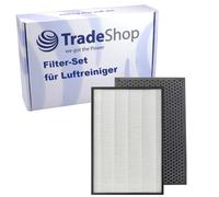 Trade-Shop Kit de filtres 2 en 1 pour purificateur d'air (filtre HEPA et filtre à charbon actif) compatible avec Philips AC1214 AC1214/10 AC1215 AC1217 AC1217i AC2729
