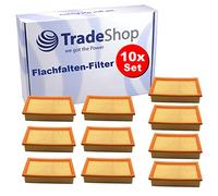 Trade-Shop Lot de 10 filtres à plis plats compatibles avec Kärcher 2000E 2000TE 3500 3500E 3501 3501E remplace 6.904-068.0 6.904-156.0