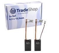 Trade-Shop Lot de 2 balais de charbon 6,3 x 12,5 mm pour Bosch 1617014144 GBH 5-40 DE, GBH 5-40 DCE, GSH 5 CE, GSH 5 E/charbon de moteur de haute qualité 1.617.014.144