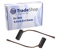 Trade-Shop Lot de 2 balais de charbon de moteur 4,5 x 4,5 x 12 mm pour de nombreux moteurs de voiture, camion, climatisation, ventilateur, lève-vitre et pompe à eau