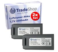 Trade-Shop Lot de 2 batteries de vol Li-polymère 7,7 V 2500 mAh compatibles avec DJI Mini 2 SE, Mini 2, Mini SE, Mavic Mini 2 remplace BWX161-2250-7.7, CP.MA.00000326.01